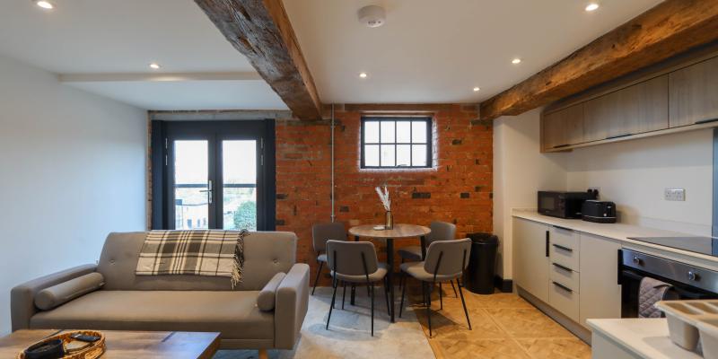 Thorpes Warehouse living room and kitchen