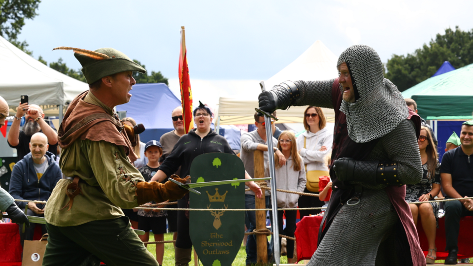 Sherwood Outlaws at the Robin Hood Festival