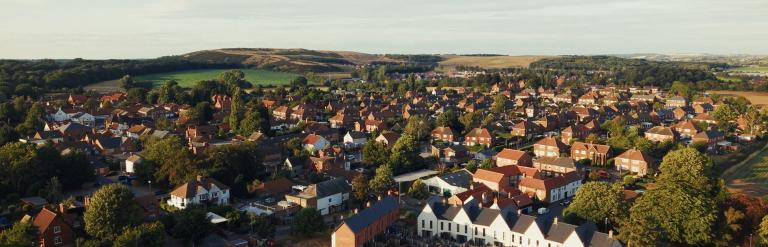 Edwinstowe from above.