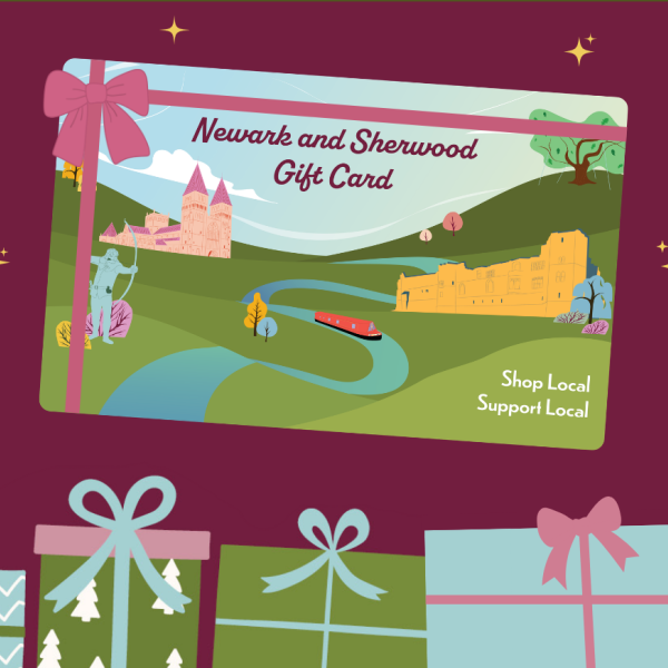 Newark and Sherwood gift card Christmas